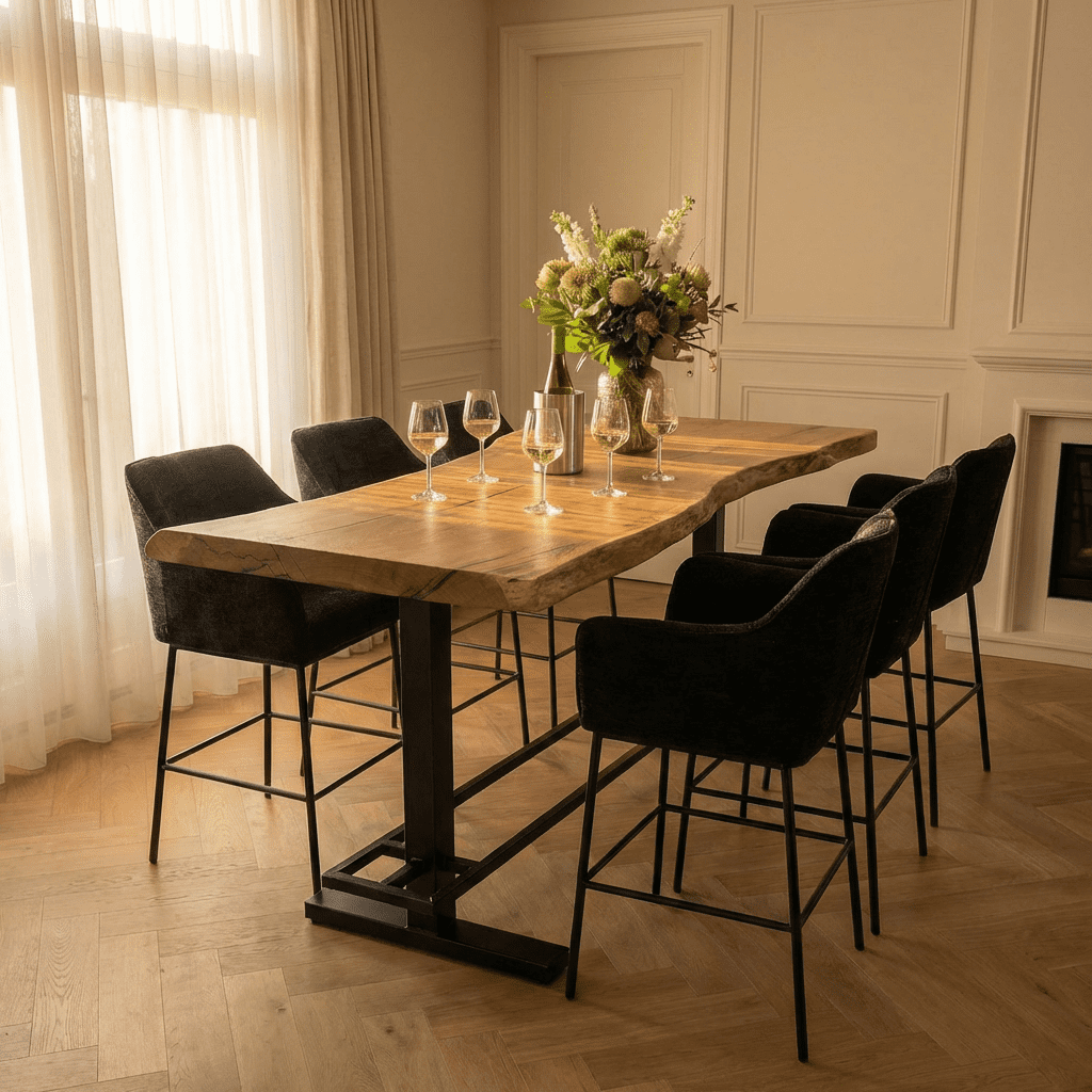 Bartafel eiken epoxy - Grotetafel.nl