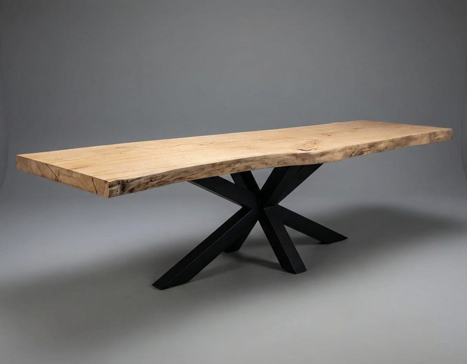 Eiken boomstamtafel - Grotetafel.nl