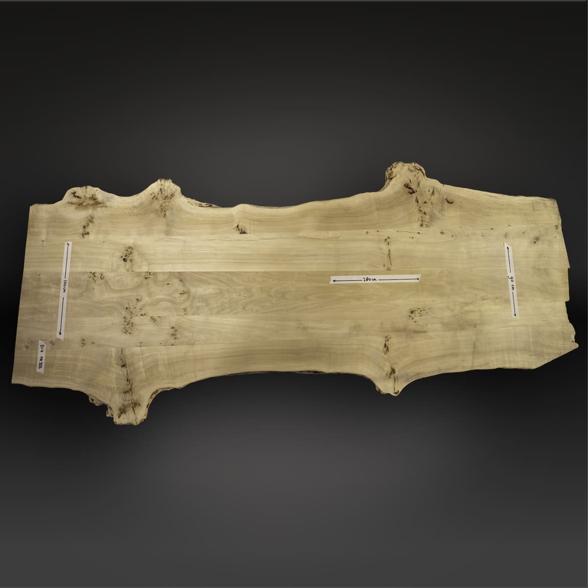Europees iepenhout boomstamtafel 280cm productfoto 8 - Grotetafel.nl